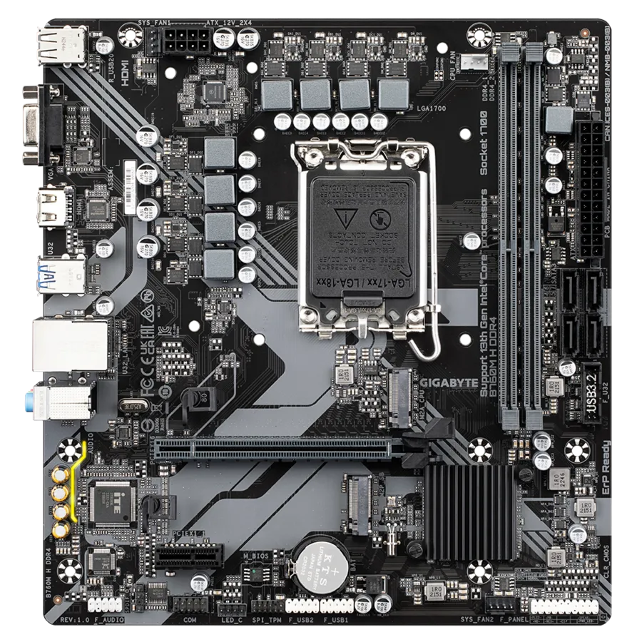 Gigabyte B760M H DDR4 Motherboard For Intel 12th | 13th | 14th Gen view 4